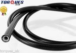AN -3 ( 1/8" I.D) Stainless Braided BLACK PVC Coated PTFE Brake Hose 1m