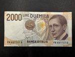 Italy 2,000 Lire (Marconi) Vintage Banknote 1990-1992