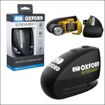 Oxford Screamer Motorcycle Disc Lock Alarm 7mm Motorbike Scooter Black New