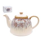 Tea Pot Stoneware Reactive Glazed 1200ml Teapot Boxed Gift Coffee Pot Kitchen