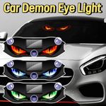 Solar+USB Powerd Car Dynamic Devil Eye LED Light Windshield Decoration Wireless