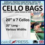 Cellophane Display Bag Self Seal - Different Lengths Available - 20" x ? Cello