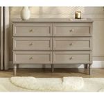 DUSK Grey 6 Drawer Chest of Drawers Freestanding