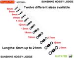 Fishing Swivels Packs Of 50 Matt Black Teflon Coated Rolling Swivels 12 Sizes UK