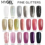 Mylee MYGEL UV LED Soak-Off Fine Glitter Gel Nail Polish Colour Manicure 10ml