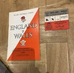 ENGLAND v WALES 15 January 1966 RUGBY PROGRAMME & Match Ticket