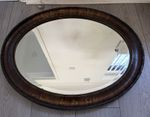 Large Whitbread Ale & Stout hand painted bevelled oval pub mirror very rare