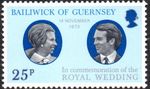 1973 Guernsey Sg 93 Royal Wedding MNH