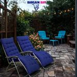 Padded Sun Lounger with Cushions Zero Gravity Chair Set of 2 Garden Recliner Out
