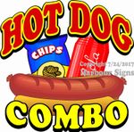 Hot Dog Combo DECAL (Choose Your Size) Food Truck Concession Vinyl Sticker