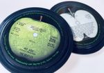 The Beatles - 2 Vinyl Record Label coasters. Hey Jude. Abbey Road. Apple Records