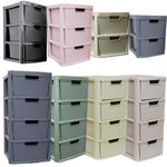 Large Rattan Drawer Storage Unit 2/3/4 Drawers Units Bedroom Office Desktop Draw