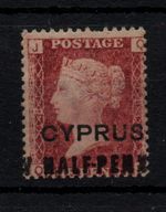 Cyprus 1881 1d red + 1/2d OPT SG7 Plate 181 mint MH WS46803