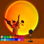 Sunset Lamp LED Projection Sun Rainbow 16 Colors Remote Atmosphere Night Light