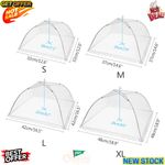 Set of 4 Pop Up Mesh Food Covers Foldable 17 Inch Tents Net Outdoor Indoor Party