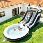 7.3M Commercial PVC Inflatable Water Slide Bounce House w/ Large Pool for Adults