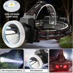 300000LM Digital LED Headlamp Rechargeable Headlight Flashlight Head Torch USB
