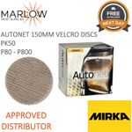 MIRKA AUTONET ABRANET ABRASIVE GRIP SANDING DISCS 150MM GRIP BOX OF 50 