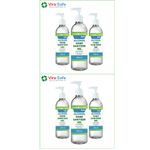 6 x Hand Sanitiser Gel Instant 500ml Kills 99.9% Bacteria anti viral 70% Alcohol