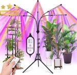 5 Head Grow Lights for Indoor Plants LED Full Spectrum Remote Control & Timer UK