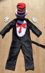 Kids Cat In The Hat Fancy Dress Costume New To Fit 140cm Height 