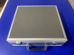 Small Silver Flight Case with Foam Insert - Inside size 280x300x75mm - Portable 