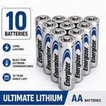 10 x Energizer AA Ultimate Lithium Batteries 1.5v LR6 L91 Digital Camera Exp2050