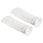2pcs 6'' Ring Filter Socks, 1 Micron Mesh Bags Pool Skimmer Basket, White