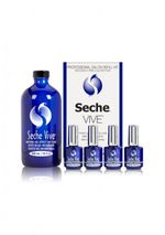 Seche VIVE Instant Gel Effect Top Coat 480ml Bottle SALON REFILL & X4 FREE 14ML 