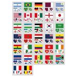 10/30pcs Sticker Temporary Body Tattoo Flag Flags 2026 World Cup Football