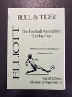 30.10.1994. Elliott Bull & Tiger v Poringland Wanderers, (FA Sunday Cup).