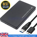 USB 3.0 SATA External Hard Drive Case 2.5 Inch Enclosure Caddy HDD SSD PS5 XBOX