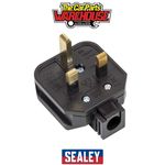 Sealey PL-13-3S 13A Heavy-Duty Plug - Black