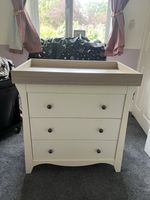 CuddleCo Clara Dresser Changer 3 Drawer Chest White & Ash