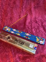 Blue Hand painted Canal Ware Art Incense Burner