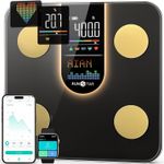 Runstar Scales for Body Weight, bathroom Scale with 8-in-1 VA Display, High Prec