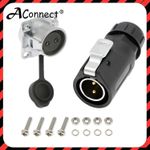 M20 2-Pin IP67 Waterproof Connector Panel Mount Male Plug and Female Socket Set
