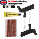 CAR MOTORCYCLE VAN TUBELESS TYRE PUNCTURE REPAIR KIT TIRE TOOL PLUG STRIPES UK