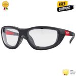 MILWAUKEE PREMIUM SAFETY GLASSES WITH GASKET - CLEAR LENSES - 4932471885