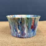 ART DECO VINTAGE BAKELITE MARBLE MULTI-COLOURED PLANT POT PLANTER BOWL