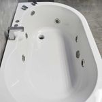 Luxury Corner Bath Whirlpool 1550 x 900mm Left or Right with Jet & Light Options