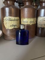 Vintage Miniature Blue Glass Bottle 💙