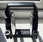 Universal 70mm telescope/camera lens adjustable dual mounting ring with handle.