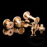 5-12mm Flat Belt Screw Leather Craft Chicago Nail Brass Solid Rivet Stud Heads