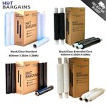 Pallet Wrap Stretch Shrink Clear and Black Wrap Cling Film Standard  Extended UK