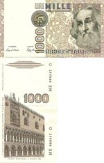Italy 1000 lire 1982 P-109b a-unc