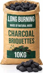 Premium BBQ Charcoal Briquettes Hotter Longer Burning 10kg Bag