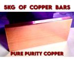 BIG Bundle of 5 x 1KG COPPER BULLION BARS 99.99% PURITY PURE COPPER INVEST 5KG
