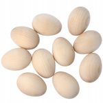 Wooden Eggs solid decoupage plain clean craft beech wood Large Medium Small Tiny