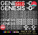 GENESIS Vinyl Decal Stickers Frame Cycling Helmet Cycle Bicycle NEW